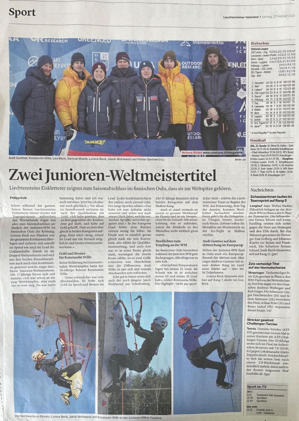 15. Rang (LEAD) UIAA Ice Climbing Europa Cup Final